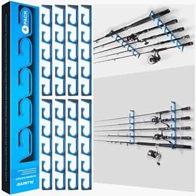 Versatile 4-pack fishing rod set with multiple lengths and reel options, perfect for freshwater and saltwater fishing. Durable, lightweight, and suitable for beginners and experienced anglers.