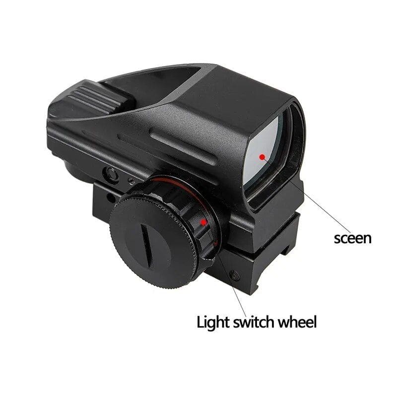 Compact red dot sight for optics and shooting accessories. High precision, easy installation, perfect for firearms and tactical gear. Ideal for improved aiming and target accuracy.