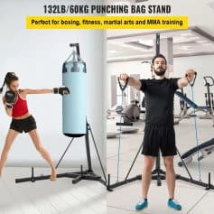 Durable 132LB/60KG punching bag stand for boxing, fitness, martial arts, and MMA training at Monalisa Store.