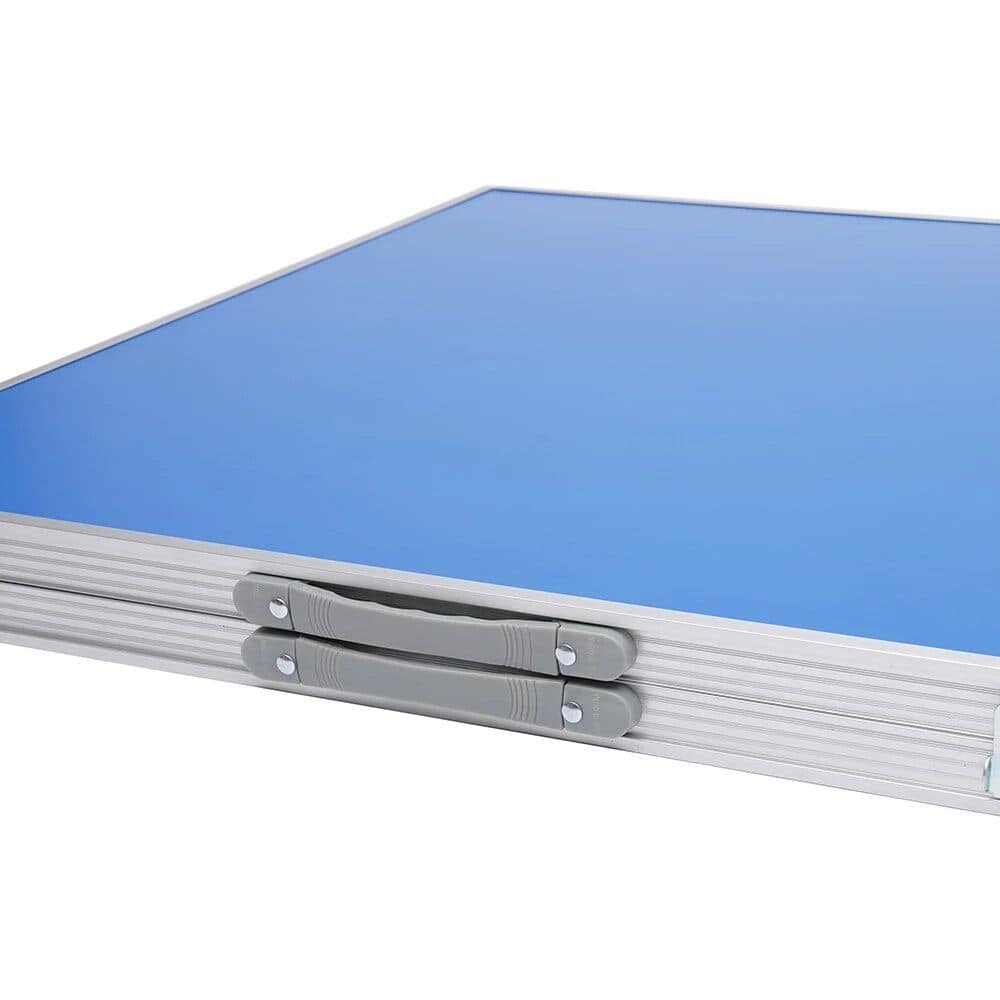 Bright blue LED panel with foldable aluminum frame and handles for easy transport, ideal for medical and aesthetic procedures requiring optimal lighting.