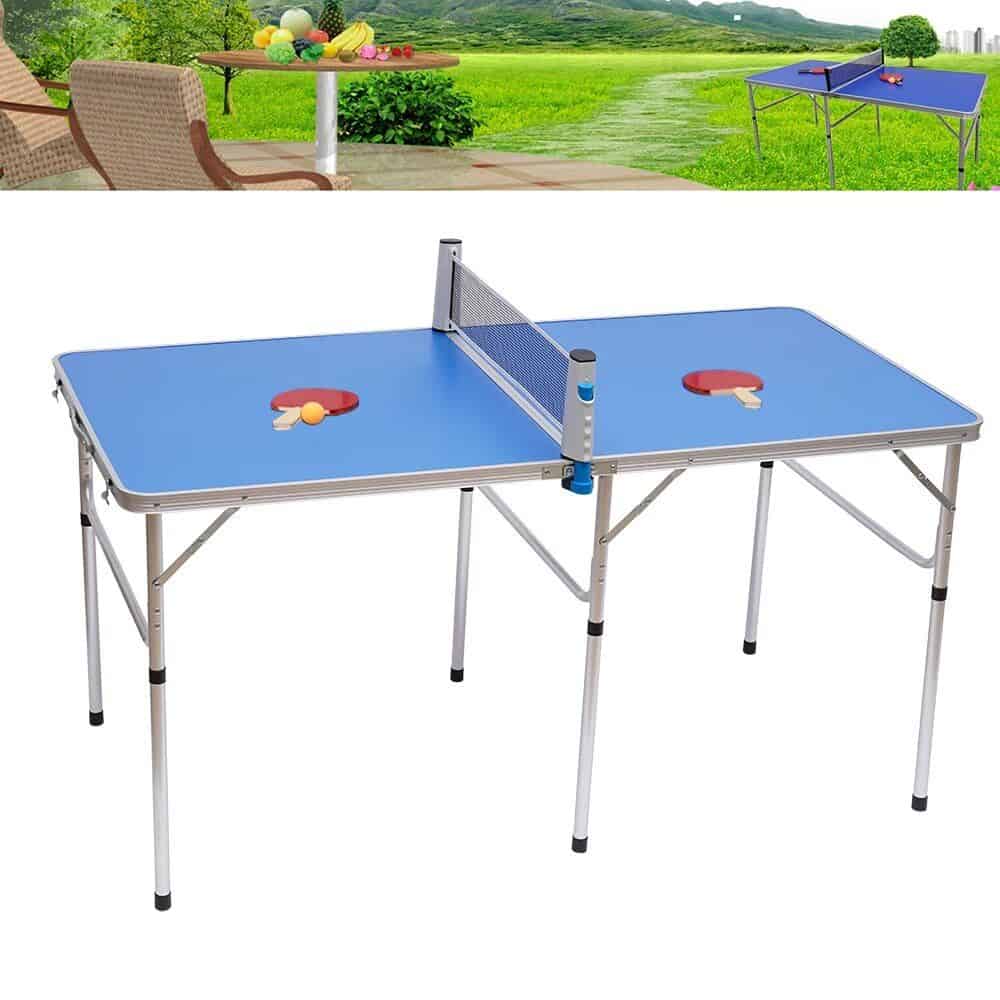 High-quality outdoor table tennis set with paddles and balls, perfect for kids and family entertainment. Durable, foldable design for easy storage, ideal for backyard fun and recreational play.