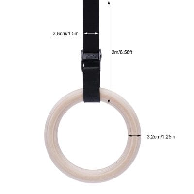 Enhance your fitness routine with this portable wooden ring trainer, ideal for core strengthening, yoga, and physical therapy. Features an adjustable strap for customized fit and workout variety.