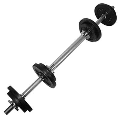 High-quality adjustable dumbbell for strength training, muscle building, and home workouts. Compact design with weight plates, ideal for fitness enthusiasts.