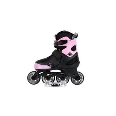 Pink and black inline skates designed for comfort, performance, and style for all skill levels. Perfect for recreational skating, fitness, and outdoor fun.