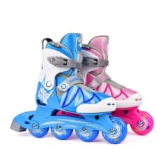 High-quality colorful adjustable inline skates for kids and teens, perfect for outdoor skating, sports, and fun activities, available at Monalisa Medical.