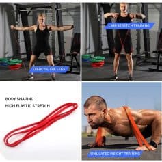 High-quality elastic stretch bands for body shaping, strength training, and fitness exercises, perfect for muscle toning and rehabilitation. Durable and versatile for all workout levels.