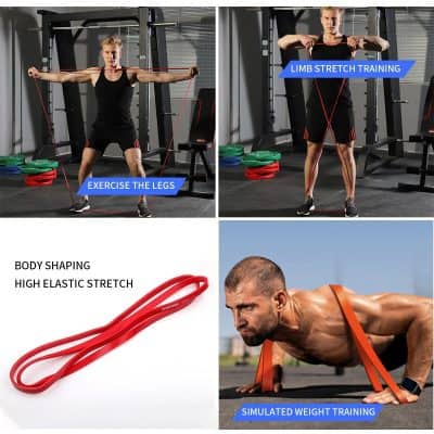 High-quality elastic stretch bands for body shaping, strength training, and fitness exercises, perfect for muscle toning and rehabilitation. Durable and versatile for all workout levels.