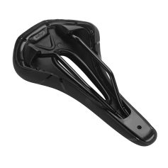 Comfortable black bicycle saddle suitable for cycling enthusiasts and urban commuters, designed for durability and ergonomic support.