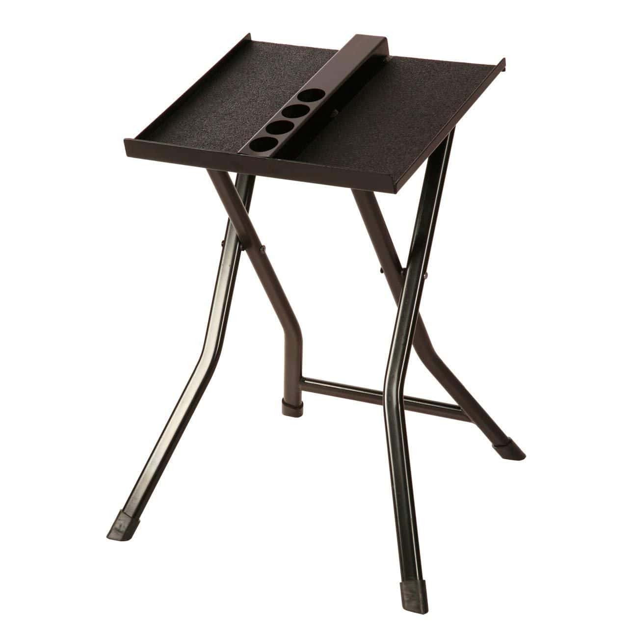 High-quality medical tray stand for optimal organization and efficiency in healthcare settings, featuring a magnetic tray holder for secure instrument placement.
