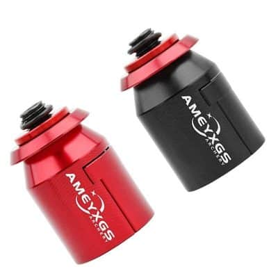 Compact lens cleaner for sunglasses and eyeglasses with retractable brush and spray bottle.