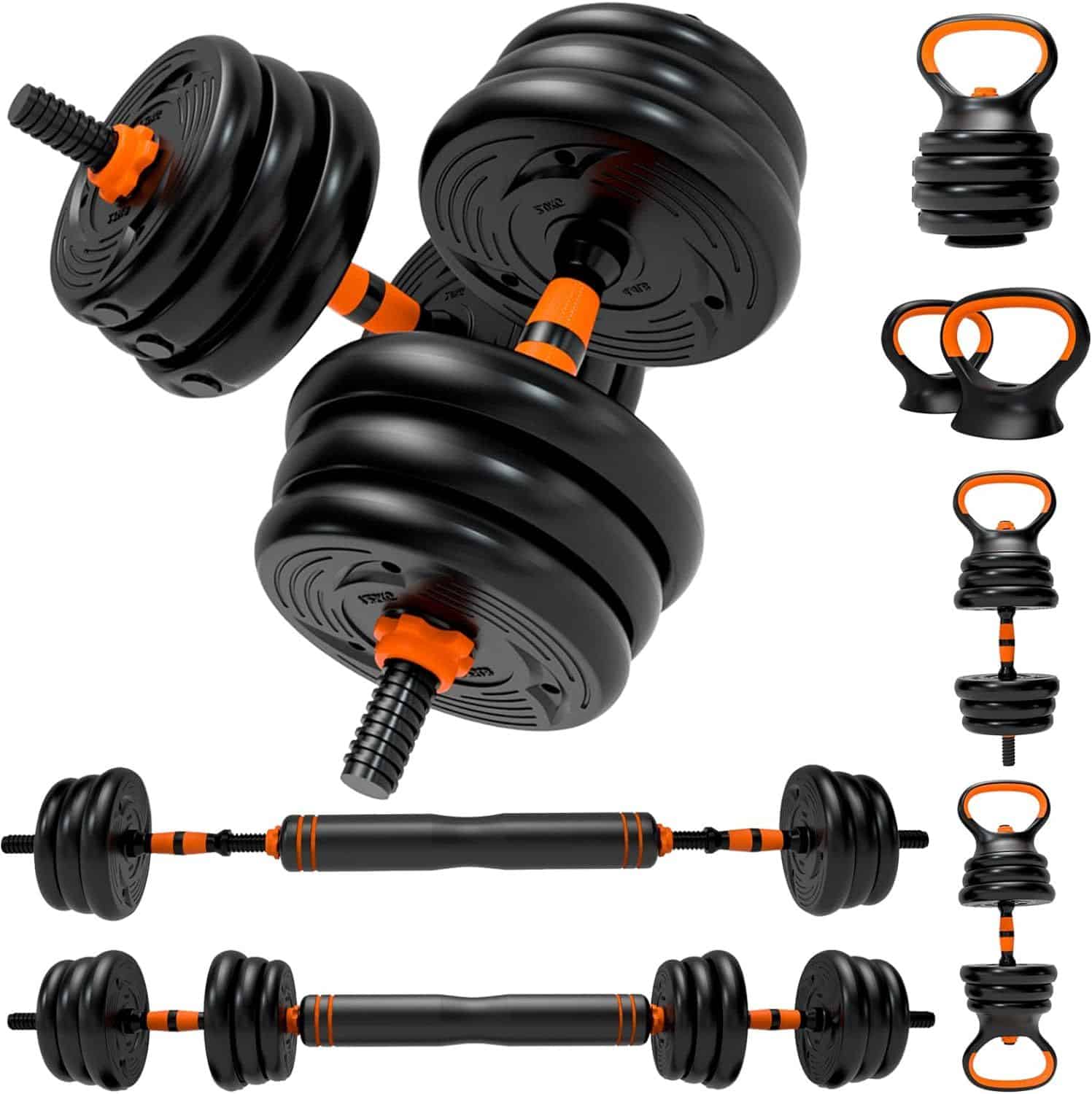 High-quality adjustable dumbbell with kettlebells for strength training and home workouts at Monalisa Store. Durable, versatile gym equipment for effective muscle building.