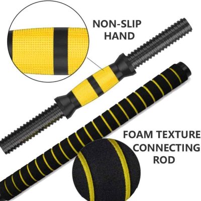 Non-slip foam textured connecting rod for weightlifting and strength training. Designed to improve grip and comfort during workouts with a durable, anti-slip handle.