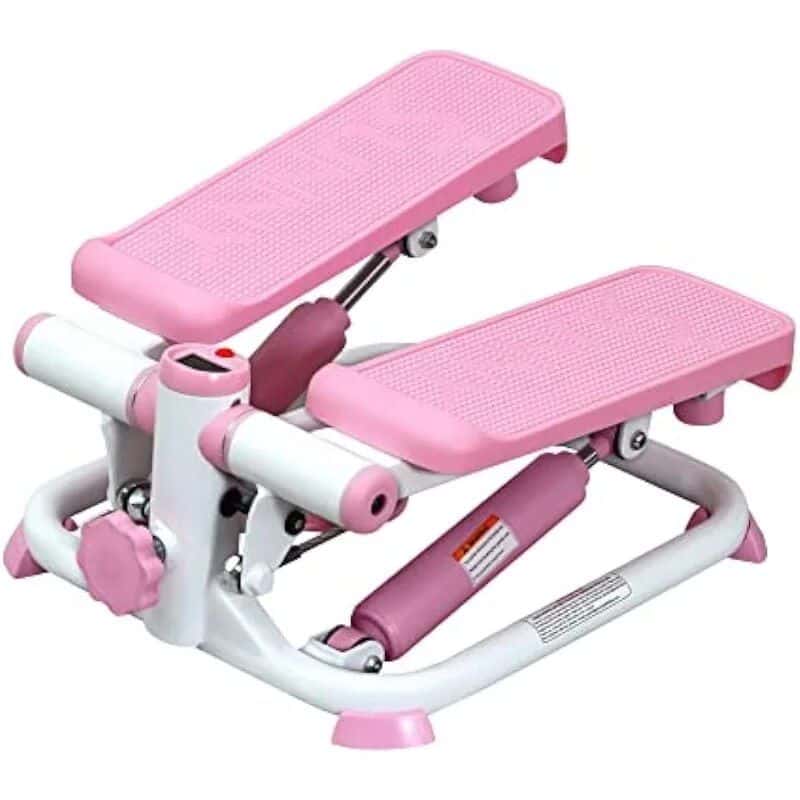 A compact pink mini stepper to enhance cardio, strength, and physical therapy routines, ideal for home gyms, physical therapy clinics, and fitness enthusiasts.