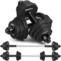 Adjustable dumbbell weight set for strength training and home gym workouts, includes 2 kg and 1 kg weights with a durable bar. Perfect for fitness enthusiasts seeking versatile exercise options.