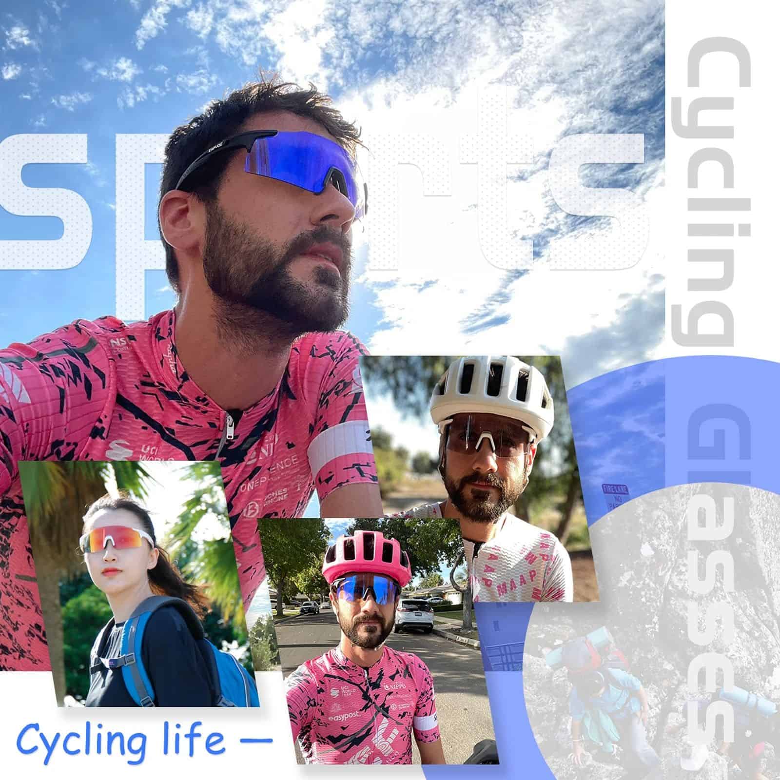 High-performance cycling sunglasses for outdoor sports and biking adventures.