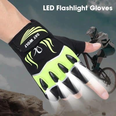 High-visibility LED flashlight gloves for outdoor activities, cycling, running, and safety. Bright LED lights in gloves for hands-free illumination during night adventures. Shop Monalisa Medical.