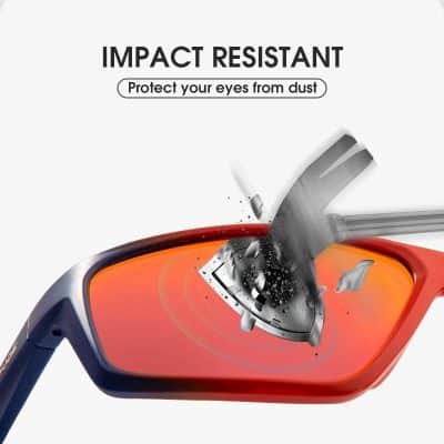 Sunglasses designed to be impact resistant, protecting your eyes from dust and debris for safe outdoor activities. High durability and stylish design perfect for active lifestyles.