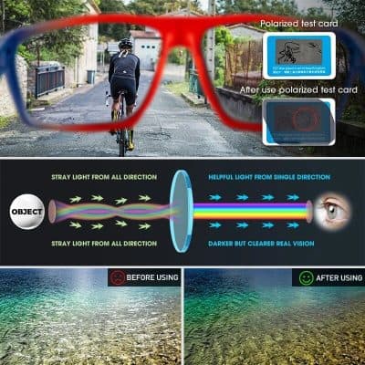 High-quality polarized test card for eyewear and lens testing at Monalisa Store, demonstrating improved clarity and reduced glare in visual correction solutions.