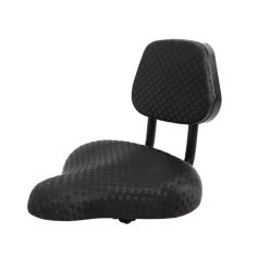Black ergonomic office chair with cushioned backrest and seat, adjustable for optimal comfort, ideal for workspaces and home offices, versatile and stylish seating solution.