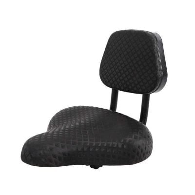 Black ergonomic office chair with cushioned backrest and seat, adjustable for optimal comfort, ideal for workspaces and home offices, versatile and stylish seating solution.