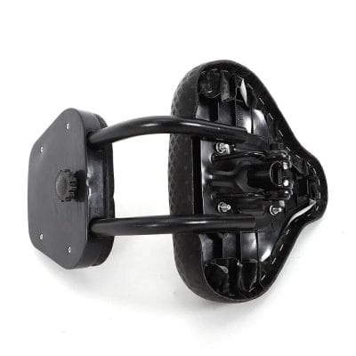 High-quality black bicycle saddle with ergonomic design for comfort and durability. Perfect for cycling enthusiasts seeking reliable and stylish bike accessories.