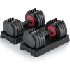 Adjustable dumbbell weights for home gym, strength training, and physical fitness, with easy dial adjustment for customized resistance levels.