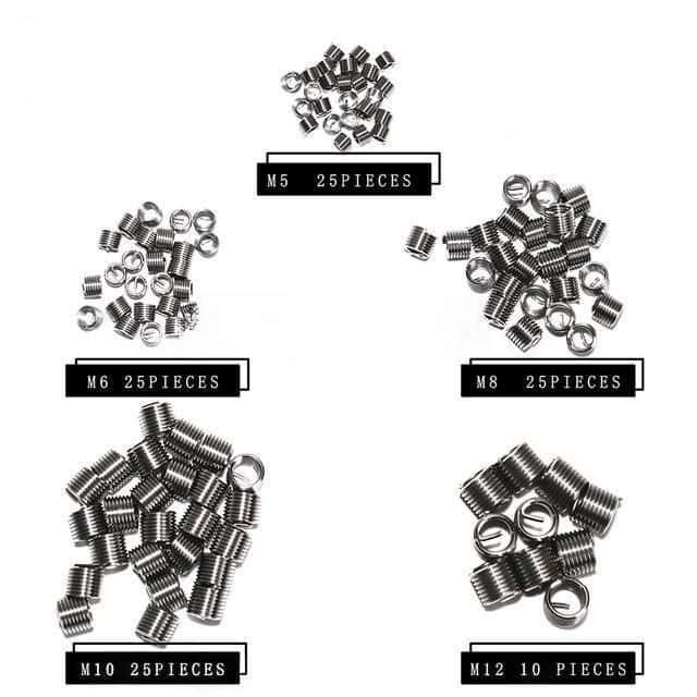 Precision small thread screws for eyewear repairs and optical frame adjustments. Available in M5, M6, M8, M10, and M12 sizes with varying quantities. Essential tools for optical maintenance.