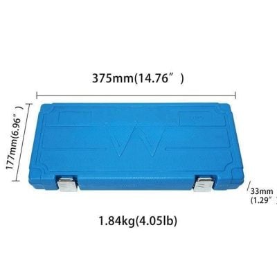 Durable blue medical storage case with secure latches, ideal for organizing dental, optical, or medical tools at Mona Lisa Medical.