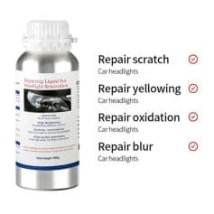 High-quality headlight repair polish for vehicles, effectively fixing scratches, yellowing, oxidation, and blur for brighter, clearer headlights. Perfect for DIY car headlight restoration.