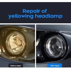 High-quality yellow headlamp restoration for vehicles at Monalisa Medical. Affordable service to improve headlight clarity and safety. Book your headlamp repair today.