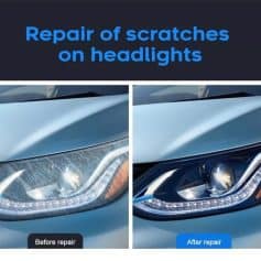 High-quality headlight repair services for scratches and damage at Monalisa Medical Store, ensuring improved visibility and vehicle safety.