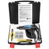 Portable plastic welding gun for repair and crafting projects, complete with accessories and instructions for easy use. Ideal for DIY, home repairs, and professional applications.