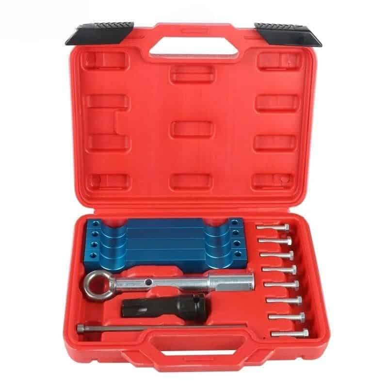 High-quality automotive gear repair tool set, includes ratchet wrench, extension bars, and various gear parts, designed for efficient vehicle maintenance and repairs.