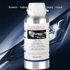 Headlight repair liquid for car headlights, removes scratches, yellowing, fogginess, cracks, and restores clarity. Suitable for quick, high-quality headlight restoration, durable results, no polishing needed.