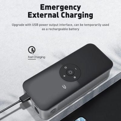 Compact portable emergency power bank with USB charging capability for medical devices. Ideal for quick, reliable external power during emergencies.