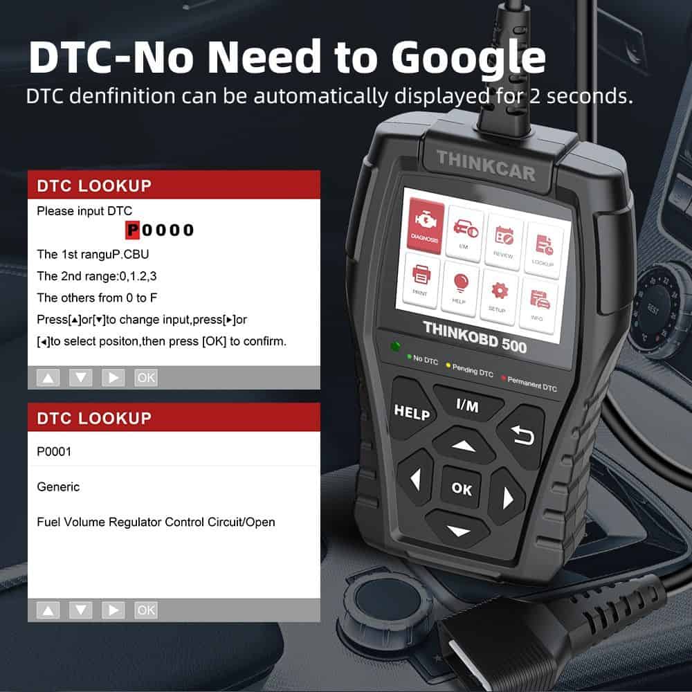 Handheld automotive diagnostic tool for vehicle fault code reading and clearing, compatible with car ECU diagnostics, engine check, and sensor analysis, essential for automotive repair experts.