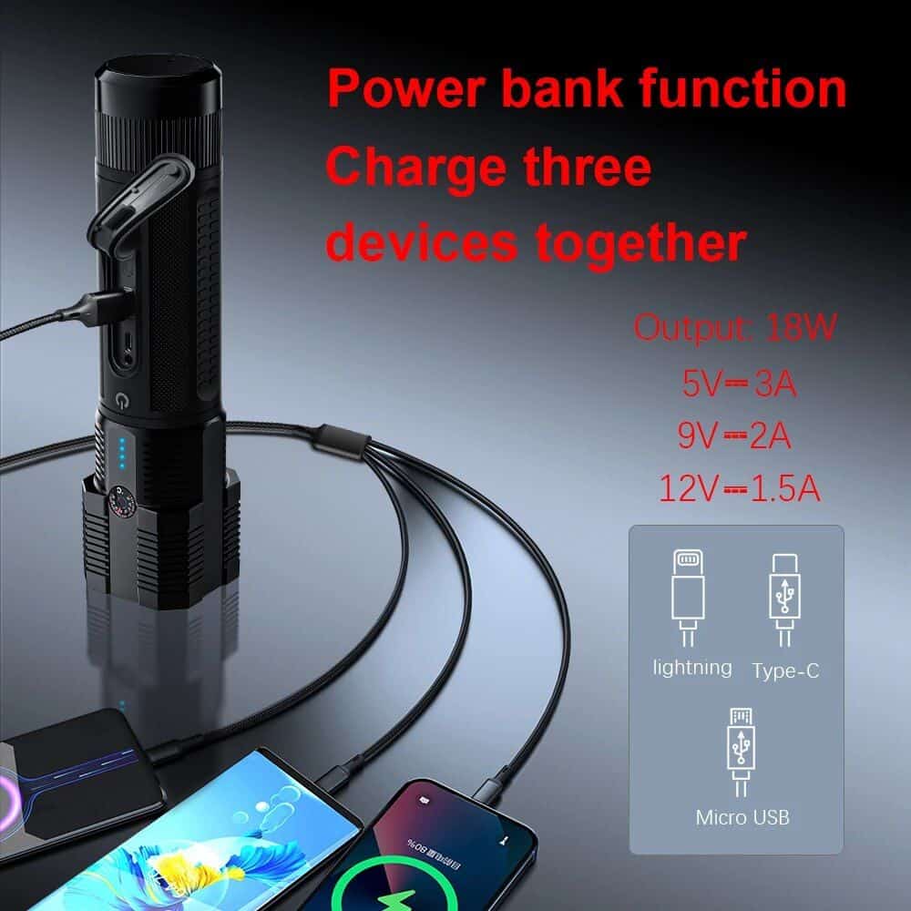 High-capacity portable power bank for smartphones and electronic devices.