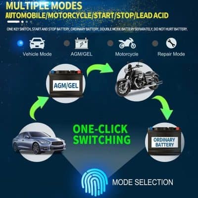 High-quality automotive battery switch for motorcycles and vehicles | Easy one-click mode change for AGM/GEL and ordinary batteries | Reliable power switching solution.