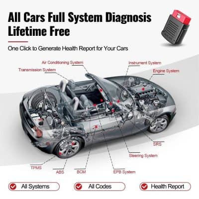 Advanced auto diagnostic device targeting vehicle health reports, error code detection, and system analysis for cars, trucks, and SUVs at Monalisa Store.