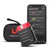 Portable OBD2 scanner for vehicle diagnostics, compatible with MUCAR Bluetooth device, connects to mobile app for system diagnosis, maintenance, and emission inspection.