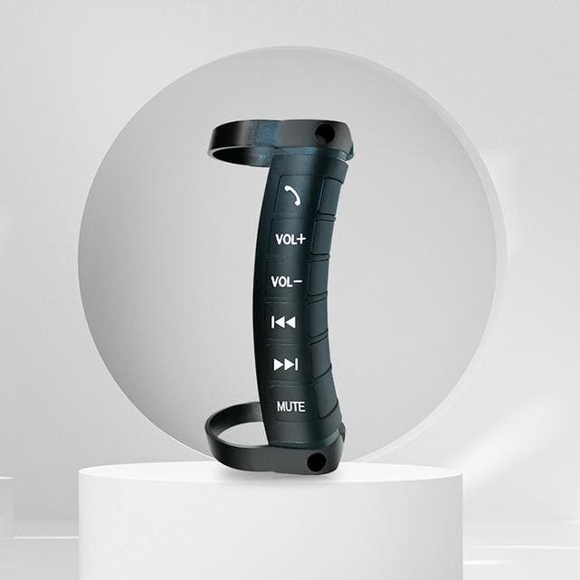 A sleek Bluetooth controller with volume, playback, call, and mute buttons, designed for easy access during workouts or calls. Compatible with various wireless earbuds for enhanced audio control.