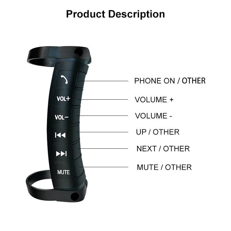 Wireless Bluetooth earphone remote control button for volume, playback, calls, and mute functions. Compatible with various devices, enhancing your audio experience.