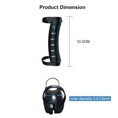 Wireless Bluetooth earbud controller with volume and playback controls, suitable for medical accessories and hearing aid troubleshooting, compact design for ease of use.