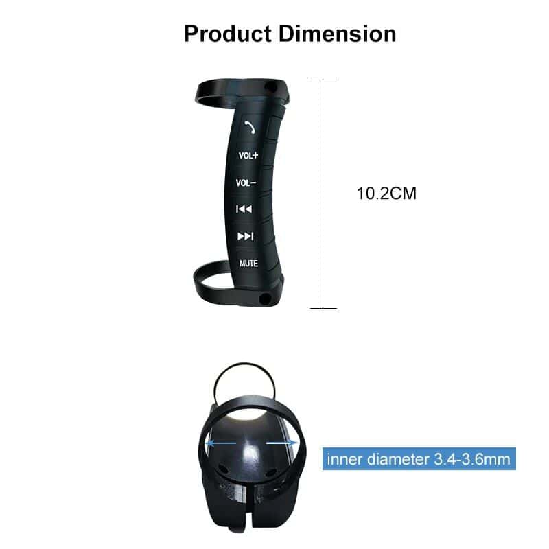 Wireless Bluetooth earbud controller with volume and playback controls, suitable for medical accessories and hearing aid troubleshooting, compact design for ease of use.