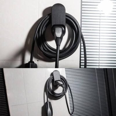 High-quality home EV charger with durable cable and connector, perfect for efficient electric vehicle charging, ensuring safety and convenience for eco-friendly transportation.