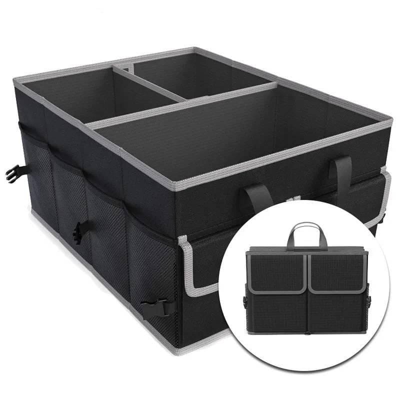 High-quality black storage bag with multiple compartments, ideal for organizing optical store tools, frames, and accessories efficiently and conveniently.