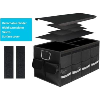 High-quality storage box for medical supplies and optical accessories, featuring detachable divider, velcro surface cover, and rigid base plates for organization and portability.