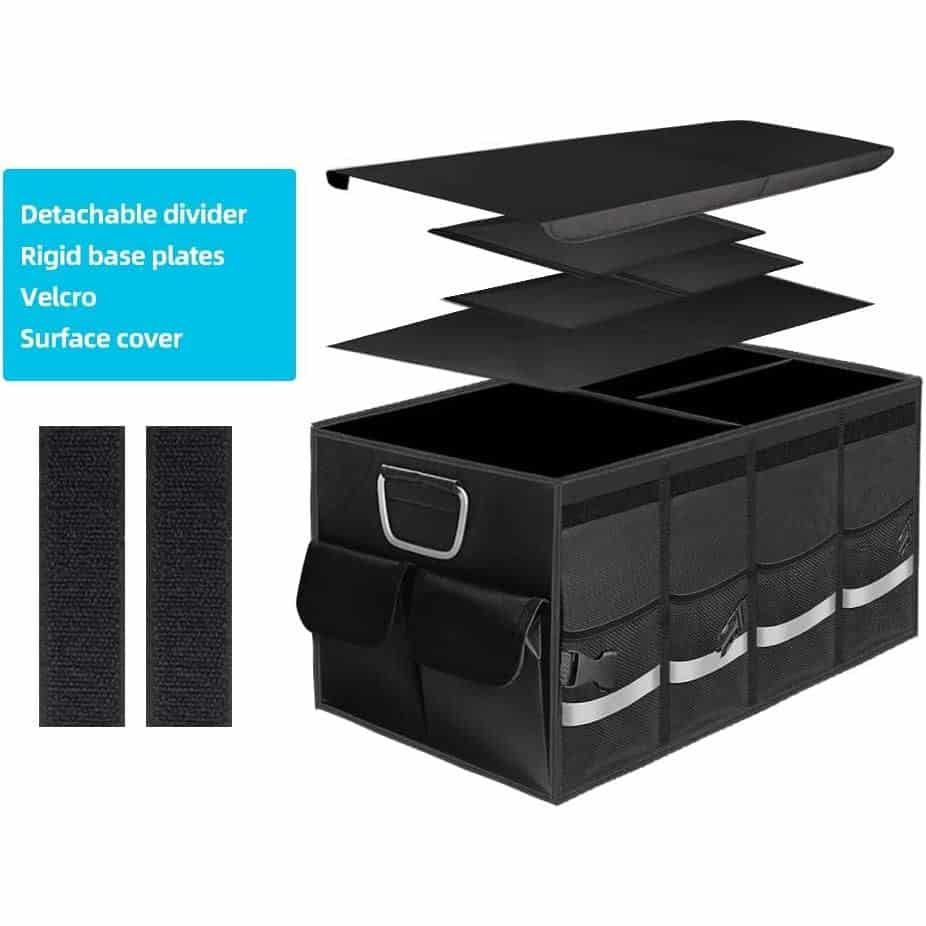 High-quality storage box for medical supplies and optical accessories, featuring detachable divider, velcro surface cover, and rigid base plates for organization and portability.