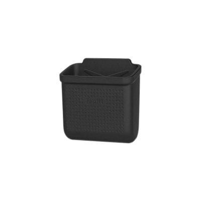Durable black storage container ideal for organizing kitchen, office, or home essentials with non-slip design. Suitable for pantry, closet, or desk storage solutions.