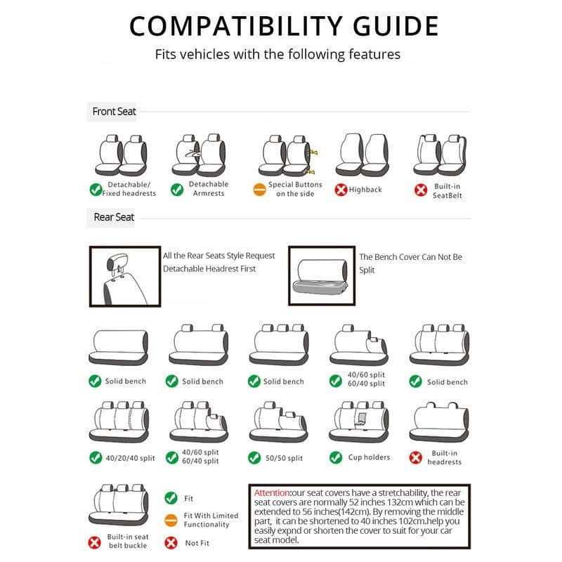 Comfortable car seats with detachable headrests and armrests for the best driving experience. Compatible with various vehicle models, featuring solid benches, split options, and built-in headrests.